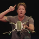 Woodman excitedly displays the new Karma drone onstage.